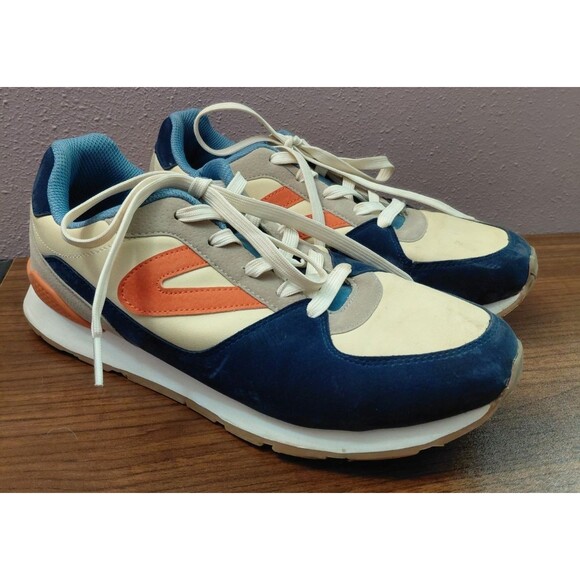 Tretorn Ryan Sneakers Color Block Blue/Orange/Cream Men's Size 9 - Picture 1 of 9